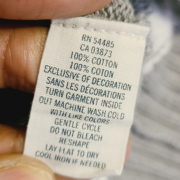 American Eagle | Women's Gray Striped Quarter Zip-Up Sweater (Size Medium) - Picture 5 of 13